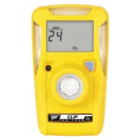 The Honeywell BWC2-X is a single-gas detector designed to monitor oxygen (O2) levels in the environment. It features high (23.5%) and low (19.5%) alarm settings to alert users of oxygen deficiency or enrichment. The unit has a yellow housing and is powered by a lithium battery. Typical applications include confined-space entry, plant safety, and process monitoring where oxygen level detection is required