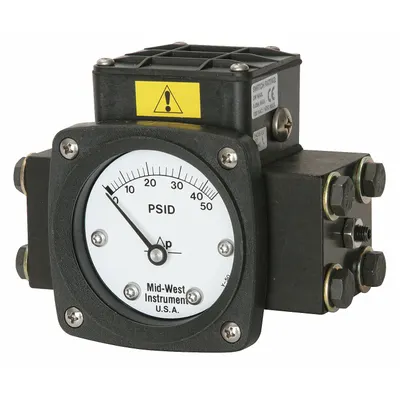 MIDWEST INSTRUMENT Series 140 Differential Pressure Gauge with Switch - Medium & High Operating Pressure Differential Gauges with Switch