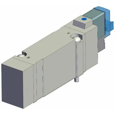 SMC Solenoid Valve: SY7000 Series, Single Solenoid, Five-Way / Two-Position - SMC SY Series Directional Control Valves