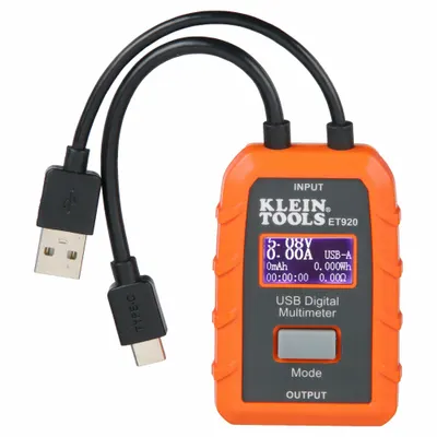 KLEIN TOOLS Digital Multimeter: Avg, 20 V Max DC Volt Measurement - Standard Feature Multimeters