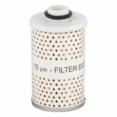 Replacement filter element for water and particulate removal in fuel dispensing and transfer systems. Features a steel body and cellulose filter media with a maximum flow rate of 18 gpm. Compatible with FILL-RITE model FR610H.