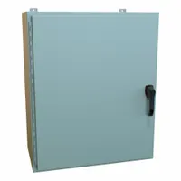 HAMMOND Enclosure: Steel, 36 in x 30 in x 16 in, NEMA 12/13/3R/4, Solid Cover, Hinged (MPN HW363016GYHK)