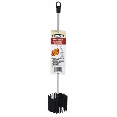HYDE 43430 Paint Mixing Paddle, 17-1/2 in L, 5/16 in Shaft, Impeller Head - Paint Mixer Attachments