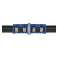 Hose to hose connector for joining two air or fluid hoses in pneumatic systems. Enables quick repairs or extensions without tools. Suitable for fleet and vehicle maintenance applications