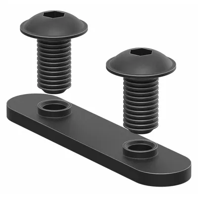 80/20 Bolt Assembly: 5/16" -18 Size, 11/16 in Thread Lg, Flanged Button Head Socket Cap - Slide-In T-Nuts