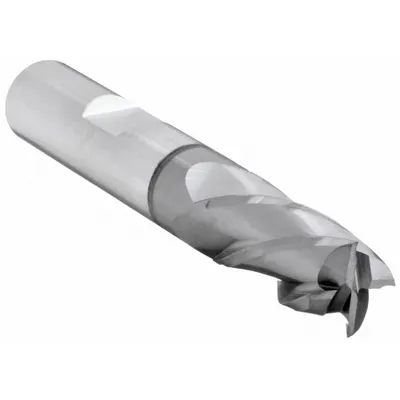 CLEVELAND Square End Mill: High Speed Steel, TiCN Coated, 4 Flute, 1/4" Mill Dia - Left-Helix High-Speed Steel Square End Mills