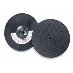 This non-vacuum backing pad has an 8-inch diameter and 5/16-inch thickness with a 5/8"-11 internal-thread tool connection. It provides firm support for hook-and-loop surface-conditioning discs during grinding, blending, and finishing operations. The internal-thread design allows direct mounting on compatible tools.