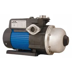 This compact horizontal booster pump from FLINT & WALLING operates on single-phase 115V AC power. It has a best efficiency flow of 9 gpm and a 1 in FNPT connection. Typical applications include boosting water pressure in residential or light commercial systems, such as for well water supply, storage tank transfer, or municipal line pressure enhancement.
