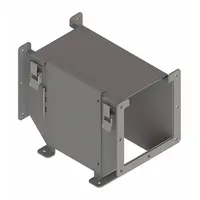 Wireway Tee: 6 in Wd, 6 in Ht, 12 in, Hinged Cover with Quick-Release Latches, Steel (MPN F66LTC)
