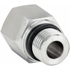 316 stainless steel straight pipe fitting for extreme pressure instrumentation systems. Connects 1/4 in tubing in hydraulic, pneumatic, and process control applications. Rated for 6600 psi maximum operating pressure. Length 1 25/64 in.
