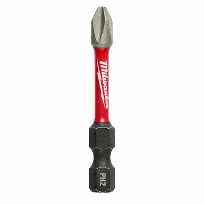 MILWAUKEE Power Bit: Power Bit, Imperial, PH2 Bit Industry Size, #2 Bit Size, Std - Impact Bits