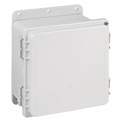 HOFFMAN Enclosure: Polyester, 10 in x 10 in x 6 in, NEMA 12/13/4/4X, Solid Cover - Nonmetallic Enclosures
