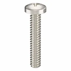 These #6-32 thread size, 3/4 in long pan head machine screws are made from 18-8 stainless steel with a plain finish and Phillips drive. Suitable for general fastening in machinery, electrical enclosures, and panel assembly. Supplied in a 50-piece pack.