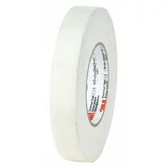 Acetate cloth electrical tape with rubber adhesive, 8 mil thick, white. Provides abrasion resistance and conformability for wrapping wires, cables, and coils in motors, transformers, and general electrical maintenance. 36 rolls per pack.