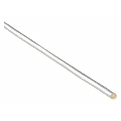 Round polyurethane welding rod, 5/32 in diameter, 48 in length, off-white, 1 lb. Used for heat welding repairs and fabrication of polyurethane parts such as conveyor belts, rollers, and seals in industrial settings.