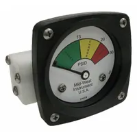 MIDWEST INSTRUMENT 3-Color Differential Pressure Indicator: 1,000 psig Max. Static Pressure, 522 (MPN 522P-030)
