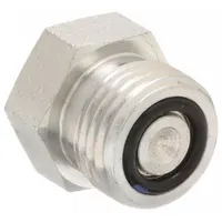 Hydraulic Hose Plug: Carbon Steel, 1/4 in Fitting Size, 9,000 psi Max. Working Pressure @ 70 F, ORS (MPN FF976704S)