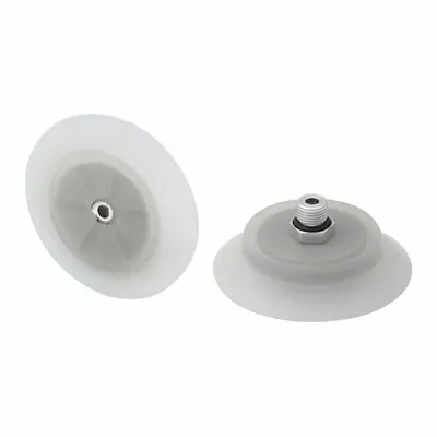 SCHMALZ Vacuum Pad Assembly: Flat, G1/4 in Vacuum Port, 66.4 mm Pad Dia - Flat Type Food-Safe Fast-Handling Vacuum Pad Assemblies