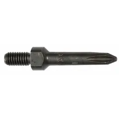 Impact-rated screw-driving bit for use with impact drivers. Standard tip style, #1 (PH1) size. Suitable for driving cross-recess screws in assembly, maintenance, and repair tasks. Pack of 5.