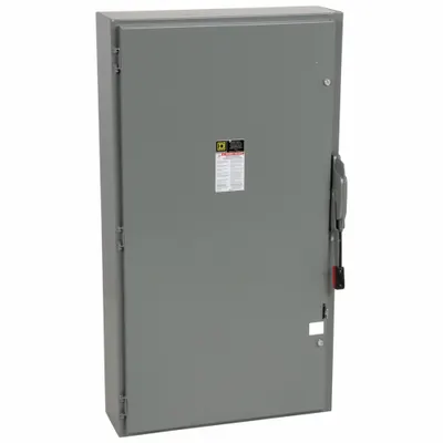 SQUARE D Safety Switch: Fusible, 600 A, Three Phase, 600V AC, Galvanized Steel - Fusible Safety Switches