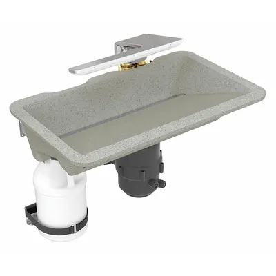 BRADLEY Bathroom Sink Kit: Mojave, Evervo, 24 in Overall Lg, 14 1/2 in Overall Wd - Undermount Bathroom Sinks with Faucets
