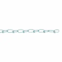DAYTON Double Loop Chain: Steel, 70 lb Working Load Limit, Double Loop, 1 in Link Inside Lg, Zinc
