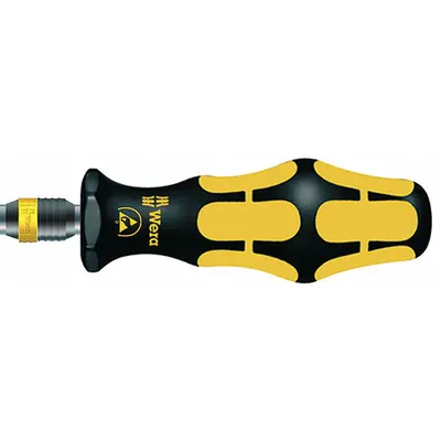 WERA Multi-Bit Screwdriver: Kraftform, 10 or Less Tips, 1 Pieces, 0 Bits, Stainless Steel - ESD-Safe Multi-Bit Screwdriver Kits