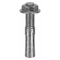 RED HEAD Wedge Anchor: 6 in Overall Lg, 1 in Dia, 1"-8 Thread Size, 2 1/2 in Thread Lg, Plain, 5 PK (MPN WW-10060)