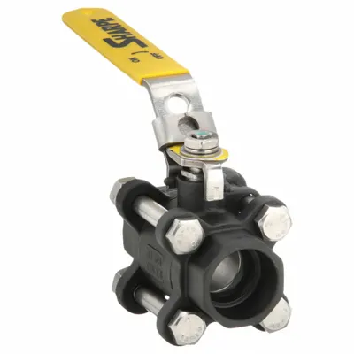 SHARPE Manual Two-Way Ball Valve: 3/4 in, Carbon Steel, Straight, Socket x Socket - Carbon Steel Ball Valves