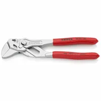 Plier Wrench: Flat, Push Button, 1 in Max Jaw Opening, 6 in Overall Lg, 14 Jaw Positions, Smooth (MPN 86 03 150)