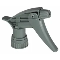 Gray trigger sprayer with mist/stream nozzle and 9 1/2-inch dip tube. Polypropylene seal material. No imprinting. For dispensing cleaning fluids and other liquids from containers.