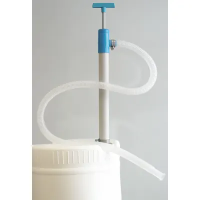 ACTION PUMP Hand Pump: Piston Action, Pump with Hose, PVC Housing, 28 oz per stroke - Down-Stroke Drum Pumps
