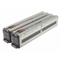 Replacement battery for APC UPS systems. Provides 192 V DC output with 5.1 Ah capacity. Features a detachable cable connection for simplified installation. Compatible with APCRBC124.