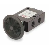 ARO Manual Air Control Valve: 50, Three-Way / Two-Position, Button, Black, 16 scfm Flow Rate - Max (MPN 5030-02)