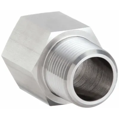 PARKER Metal Pipe Straight: Straight, 316 Stainless Steel, 1 in x 1 in, 3,600 psi - Extreme Pressure Threaded Pipe Fittings