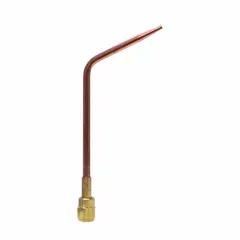 Welding and brazing nozzle for oxy-acetylene applications. Part of the W-1 Series, size 4, designed for light to medium-duty metal joining tasks in fabrication and repair work.