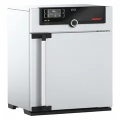 Natural gravity convection oven with 1.1 cu ft capacity, 300°C max temperature, and 1600 W power on 230V AC. Temperature uniformity ±2.7°C, accuracy ±0.1°C up to 99.9°C and ±0.5°C above 100°C. Suitable for drying, heating, and sterilizing in laboratory and industrial settings.