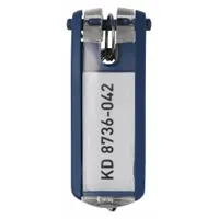 Key Tag: 6 Key Tags, Rectangle, Blue, Plastic, Blank Label, 2 5/8 in Overall Ht, 6 PK (MPN 195707)