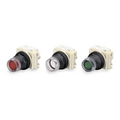 SCHNEIDER Flush Push Button: 30 mm Mounting Size, Non-Metallic - Illuminated Flush-Mount Push-Button Operators