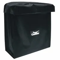 CONDOR Respirator Storage Bag: Bag, Polyester, Black, Belt Loop, 10 in Lg