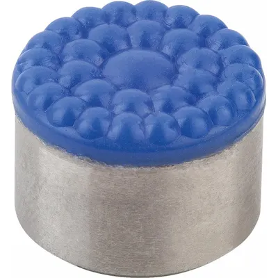 KIPP Rear-Mount Insert w/Polyurethane Face: 25 mm Dia, M6, 12 mm Ht, Textured - Rear-Mount Stainless Steel Inserts with Polyurethane Face