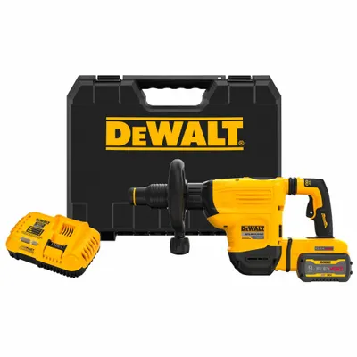 DEWALT Cordless Rotary Hammer Kit: D-Handle, 60V DC, SDS-Max, 3 in max, 9.0 Ah - DEWALT Cordless Rotary Hammers
