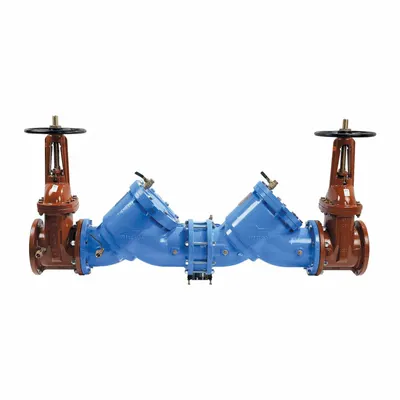 Watts Reduced Pressure Zone Assembly: LF909 Large, with Flood Detection Sensor - Watts RPZ Backflow Preventers
