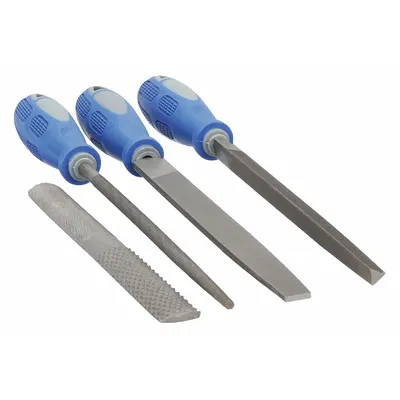 WESTWARD File Set: 8 in Flat Double End/8 in Round/8 in Triangular, Includes Handle - General Purpose File Sets