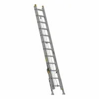 WERNER Extension Ladder: 24 ft Ladder Size, Aluminum, 250 lb Load Capacity, 55 lb Wt, 2 Sections (MPN D1324-2L)