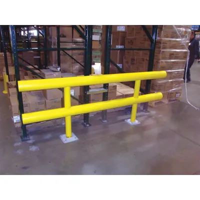 IDEAL SHIELD Guard Rail System: Mid-Rail Included, Straight, 36 in Top Rail Ht - High-Profile Pipe-Style Guardrails