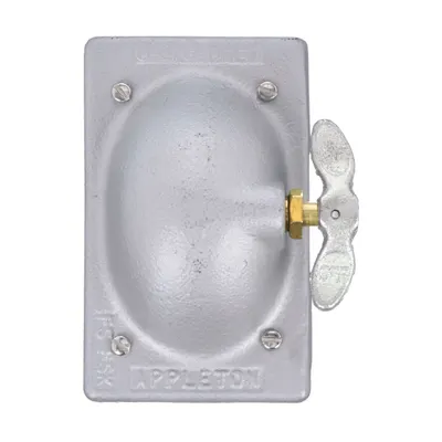 APPLETON ELECTRIC Weatherproof Cover: Malleable Iron, FD/FS, 1 Gangs, 4 9/16 in Overall Ht - Iron Weatherproof Electrical Box Covers