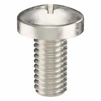 Machine Screw: 3/8"-16 Thread Size, 3/4 in Lg, 316, Stainless Steel, Plain, Pan, Phillips, 5 PK (MPN ZSCRW-419)