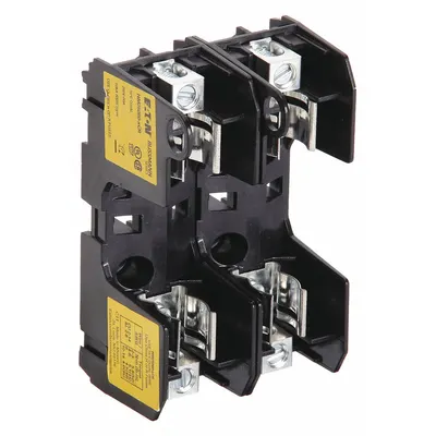 BUSSMANN Fuse Block: Open Block Design, 2 Pole, 250 V AC, Box Lug - Fuse Blocks for UL Class H & K Fuses