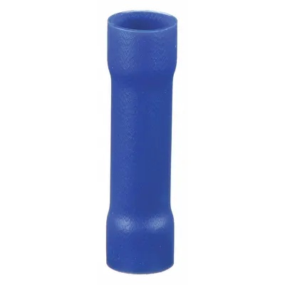 OEM Butt Splice Connector: Blue, Vinyl, For Wire Size 16 AWG – 14 AWG, 600 V - Insulated Butt Splice Connectors